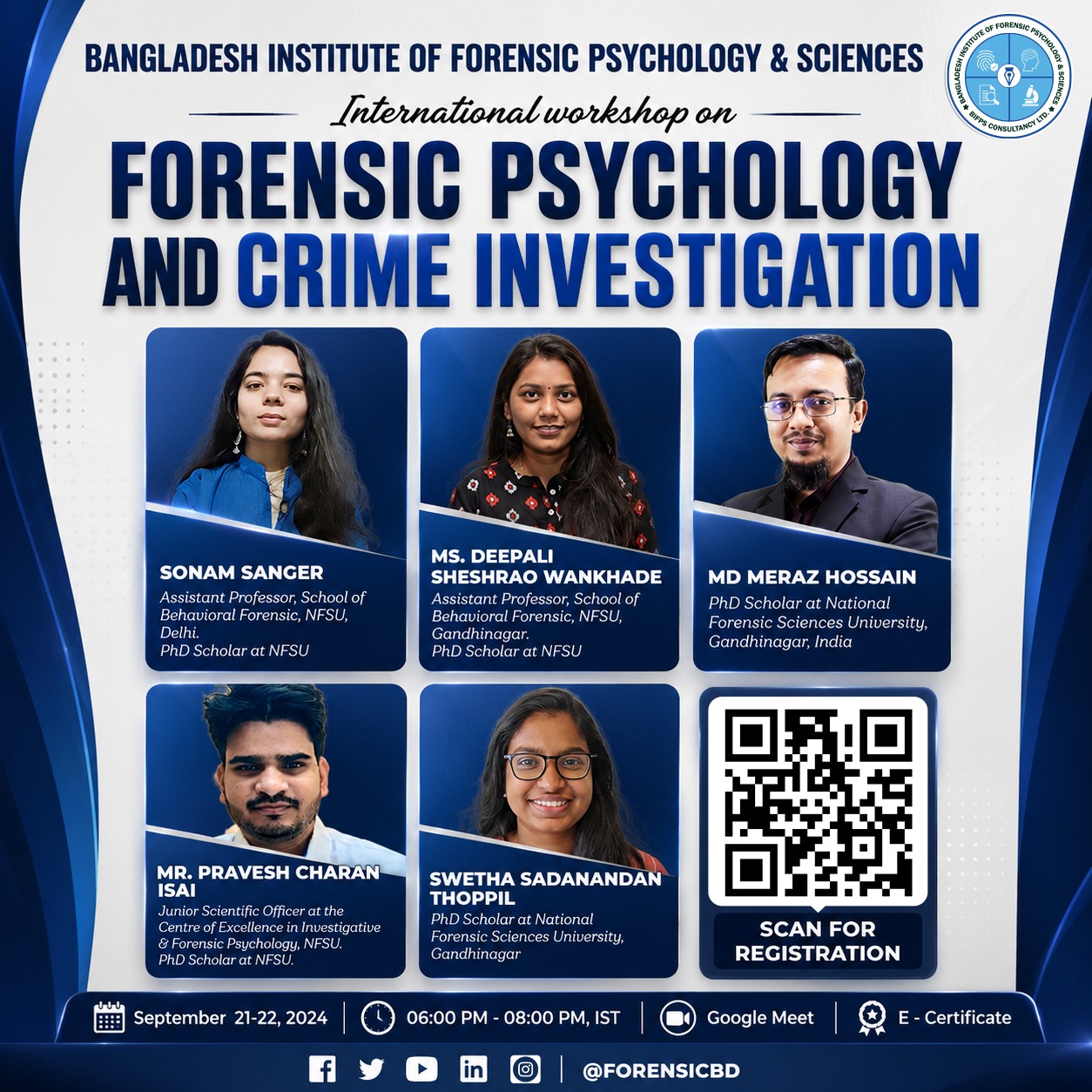 International Workshop on "Forensic Psychology and Crime Investigation"
